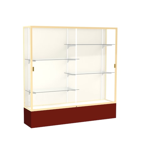 Ghent Spirit Floor Display Case 72x72x16, Plaque, Champange 376PB-GD-MN