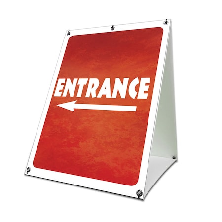 Signmission Entrance, 36 Inch x 24 Inch A-frame Yard Sign, Coroplast Yard Sign SBC-2436-30372