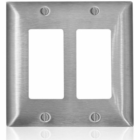 Leviton Wall Plate, Toggle, Stainless Steel SSJ62-C40