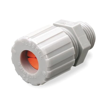 Hubbell Wiring Kellems Wire Management, Cord Connectors, Straight Male, .50 in-.63 in, 3/4 in, Nylon SHC1036CR