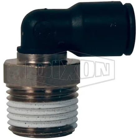 Dixon Legris by Push-In Elbow, 3/8 in x 10 mm Nominal, Male BSPT x Tube, 290 psi Pressure, Nylon, Domesti 31091017