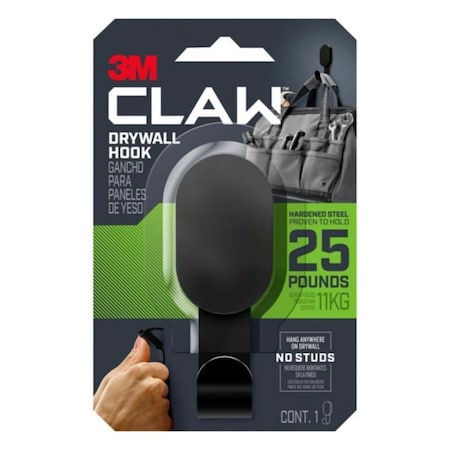 3M Steel Drywall Hooks - Black 3DH25BLK-1ES