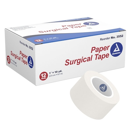 Dynarex Paper Surgical Tape, 1"x10 Yards, 144PK 3552