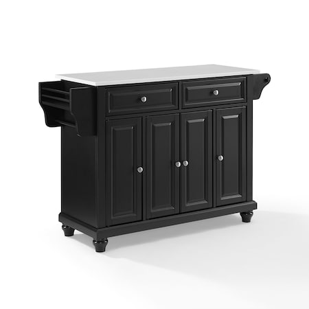 Crosley Cambridge Stone Top Full Size Kitchen Island/Cart KF30005DBK
