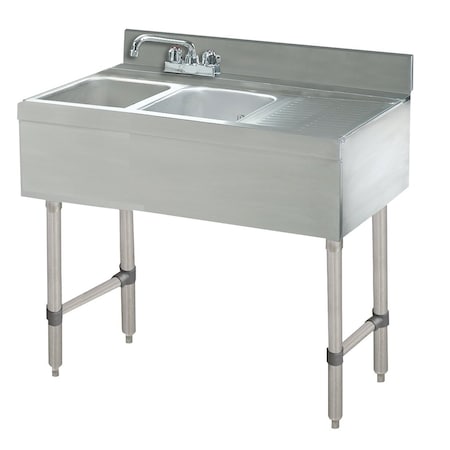 Advance Tabco Underbar Basics Sink Unit 2-compartment 48 in.W x 21 in.D x 33 in.H overall CRB-42R
