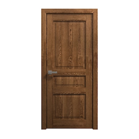 Sartodoors Interior Solid French Door 30 x 96 inches, Ego 5012 Cognac Oak Veneer, Single Regular Panel Frame EGO5012ID-DKO-3096