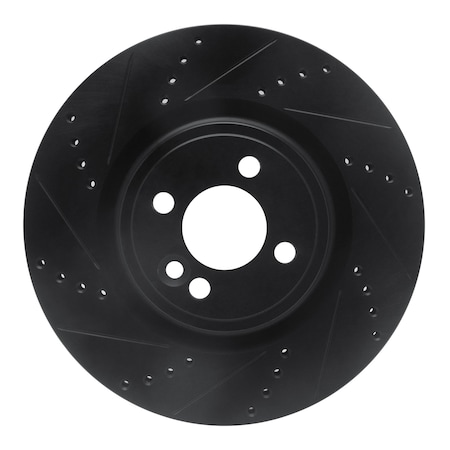 Dynamic Friction Co DFC Brake Rotor - Drilled and Slotted - Black 633-32008L