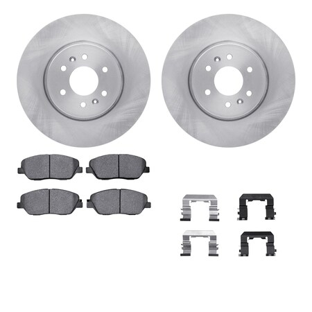Dynamic Friction Co DFC Brake Rotor with 5000 Brake Pads and Hardware Kit 6512-21155