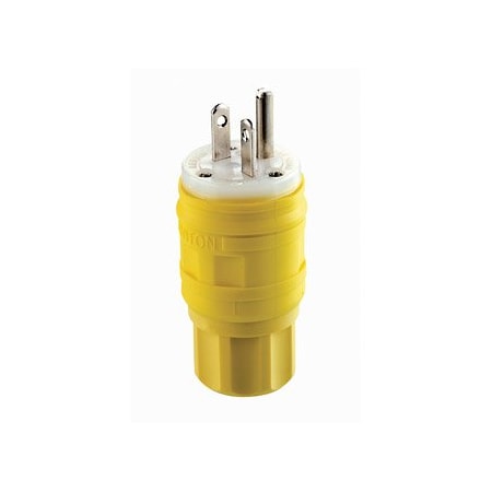 Leviton Industrial Grade Plug, Wetguard 20 Amp, 250 Volt 14W48