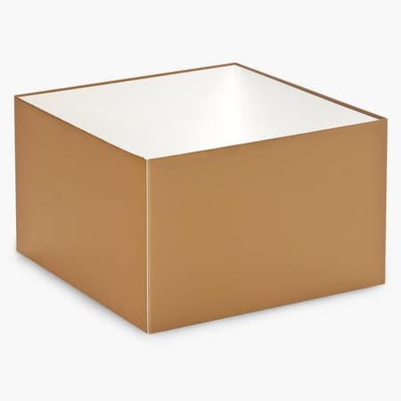 Nashville Wraps Metallic Gold Box Base, 8x8x5, 25PK GBB08GO