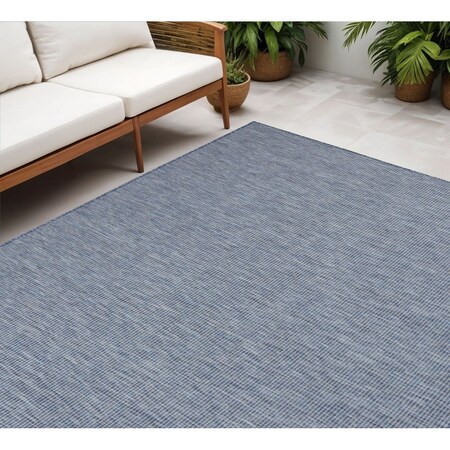 Homeroots 5' X 7' Navy Blue Indoor Outdoor Area Rug 522571