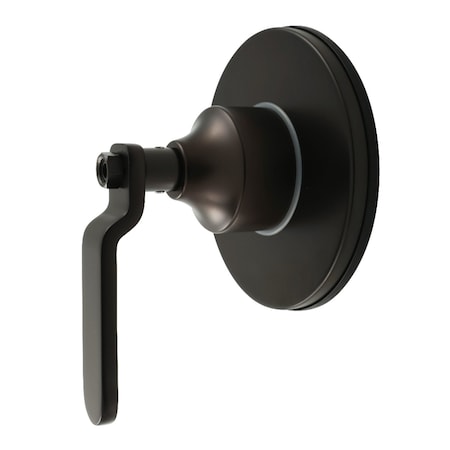 Kingston Brass Single-Handle Three-Way Diverter Valve with Round Trim Kit, Oil Rubbed Bronze KS3035KL
