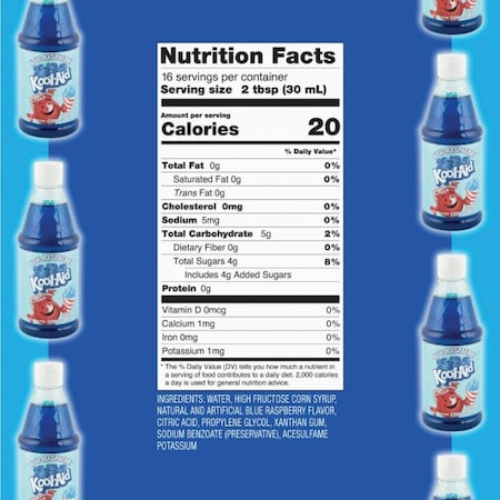 Kool Aid 16 Oz. Blue Raspberry Snow Cone Syrup KASCSYRP16BLRSP