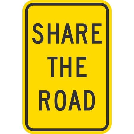 Lyle Share the Road, 24x30, Diamond Grade, Yellow Green G-13954-DG_24x30