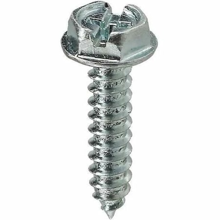 Dottie Sheet Metal Screw, #8 x 1-1/4 in, Zinc Plated Steel Flange Hex Head 100 PK HWSMS8114