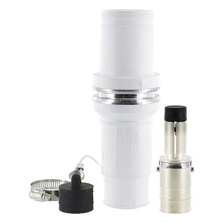 Leviton Single Pole Inline, 1,009 A, Male, White 49M64-W