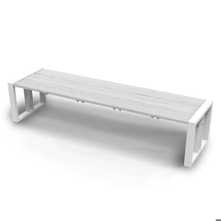 Newtechwood Garden Bench (Smoke White Seat) 72.44" US-18-BN-SW-KIT