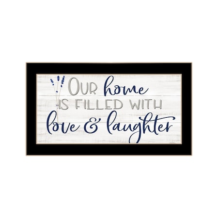 Homeroots Our Home Black Framed Print Wall Art 529662