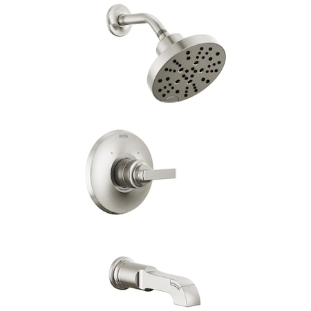 Delta Tetra Monitor 14 Series Tub & Shower Trim In Lumicoat Stainless T14489-SS-PR
