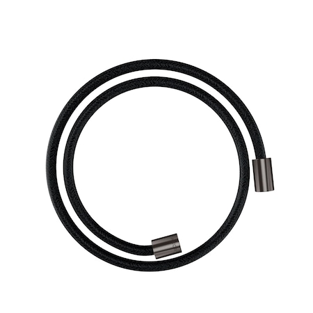 Axor Shower Solutions Textile Hose with Cylindircal Nut, 49" in Brushed Black Chrome 28228340