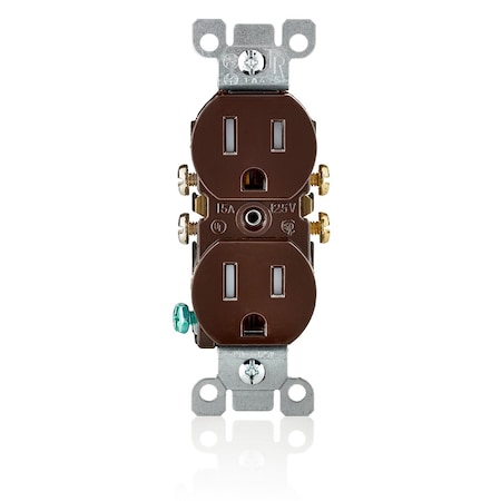 Leviton Tamper-Resistant Duplex Receptacle, 15 Amp, 125 Volt T5320