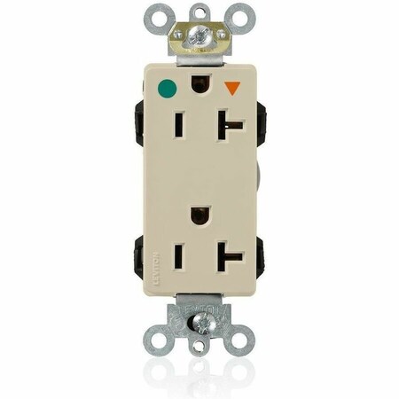 Leviton Straight Blade Receptacle, 5-20R, 20 A, 125V AC, Isolated Ground MD830-IGI
