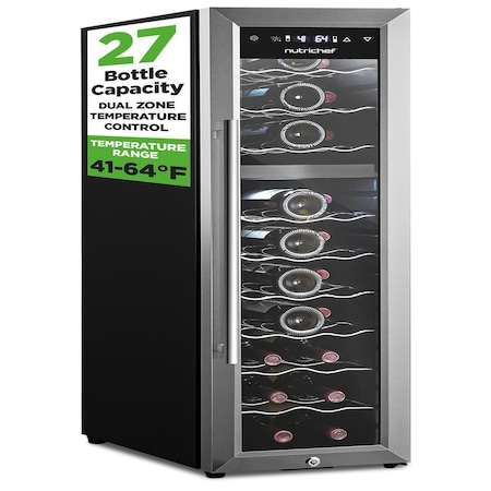 Nutrichef 27 Bottle Wine Fridge PKCWCDS278