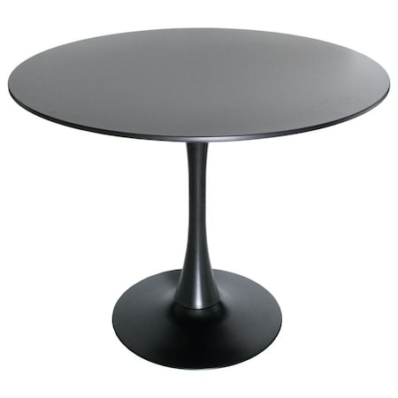 Leisuremod Round 35.43 in W, 28.35 in L, MDF/Iron, Black BTBL-35BL