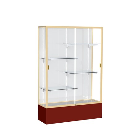 Ghent Spirit Floor Display Case 48x72x16, White, Champange 374WB-GD-MN