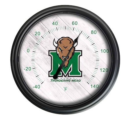 Holland Bar Stool Co Marshall University Indoor/Outdoor LED Thermometer ODThrm14BK-08Mrshll