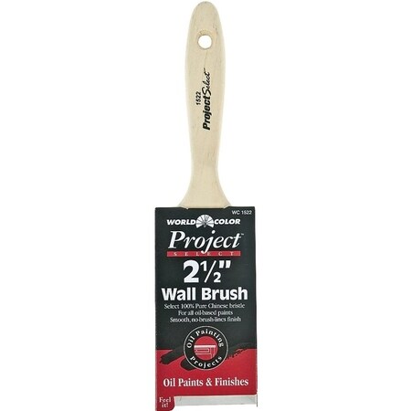 Linzer Paint Brush, 2-1/2 in W, 3 in L Bristle, China Bristle, Beaver Tail Handle 1522-2.5