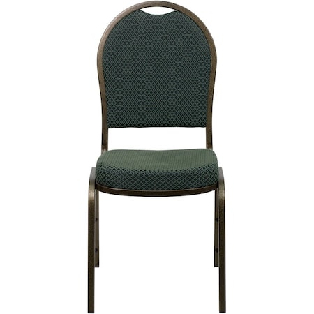 Flash Furniture Hercules Banquet Chair, 17-1/4 in W 20-1/4" L 37-1/2" H, Fixed, Fabric Seat FD-C03-GOLDVEIN-4003-GG