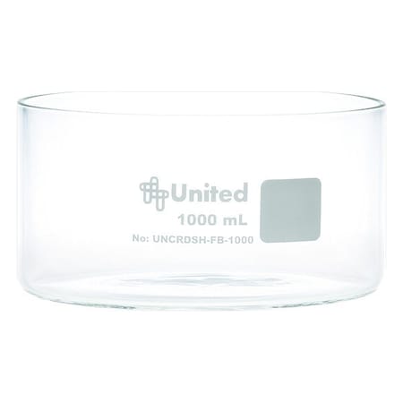 United Scientific Supplies Inc Crystallizing Dish, Colorless, 75 mm H, PK3 UNCRDSH-FB-1000