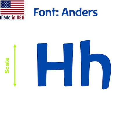 Aacc Self-Adhesive Vinyl Letter: h, Scale: 12 in. Color: Blue Font: Anders by AACC-Anders-lh-Blue-I12x1