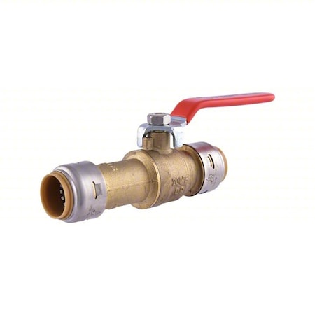 Sharkbite Turn Ball Valve, 4.9" L, Brass UR24736