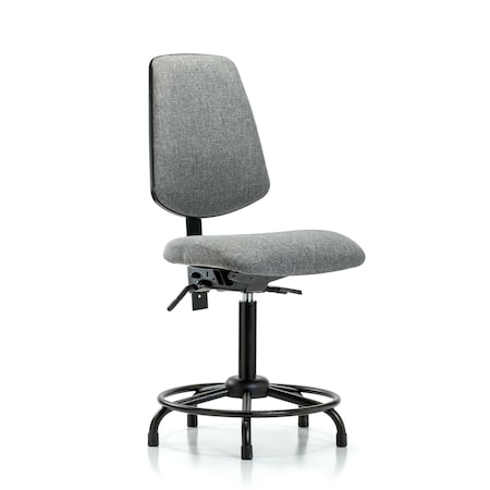 Blue Ridge Ergonomics Fab Med Bench Chair, Bk, RT, Glds, Gry, No Arms, 22" to 29" Height, Gray BR-FMBCH-MB-RT-T1-A0-RG-F44