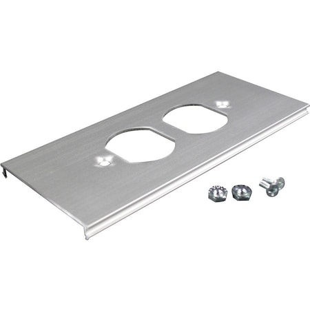 Wiremold Duplex Cover Plate, Gray, Aluminum AL3346D