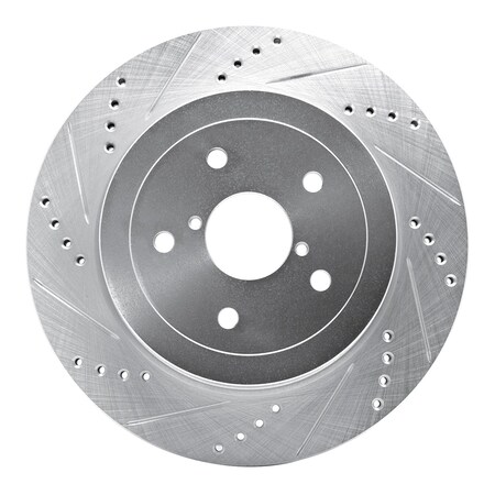 Dynamic Friction Co DFC Brake Rotor - Drilled and Slotted - Silver 631-13017L