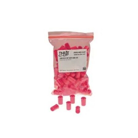 Ty-Flot Tube Cap, 3/8 in, Pink, PK100 VC37516PK
