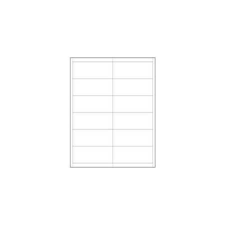 Bubblefast 1 11/16 x 4'' Plastic Label Holder Insert Cards BFLH252