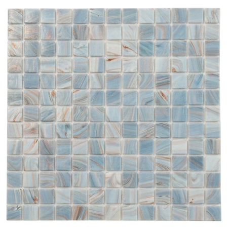 Apollo Tile Celestial 12 in. x 12 in. Glossy Manatee Blue Glass Mosaic Wall and Floor Tile 20 sqft/case, 10PK APLST88BL576A