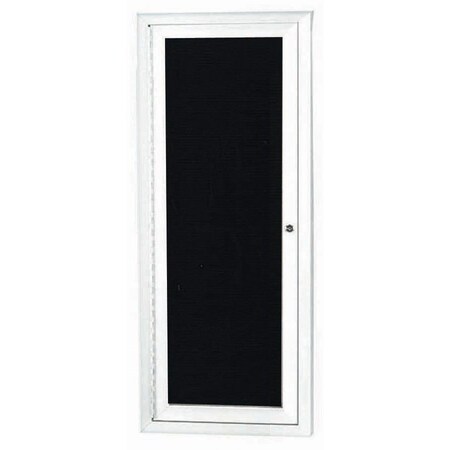 Aarco Outdoor Enclosed Directory w/ Al Frame, Powder Coated White, Letter Panel is Black Vinyl, 36''Hx12''W OADC3612W