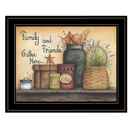 Homeroots Family and Friends 4 Black Framed Print Wall Art 406559