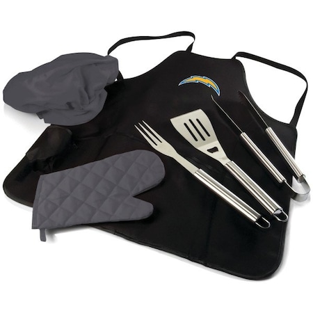 Picnic Time Family Of Brands NFL Los Angeles Chargers - BBQ Apron Tote Pro Grill Set 635-88-179-344-2