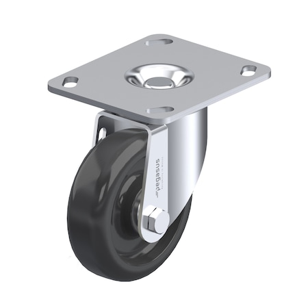 Pegasus Cstr, Swivl Plte, Blck Polypropyln, 275 lb. P12S-PB040B-P3