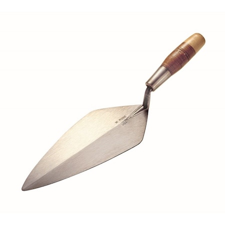 Kraft Tool Kraft Tool 11-1/2" Limber Narrow London Brick Trowel with Leather Handle RO316-11 1/2L