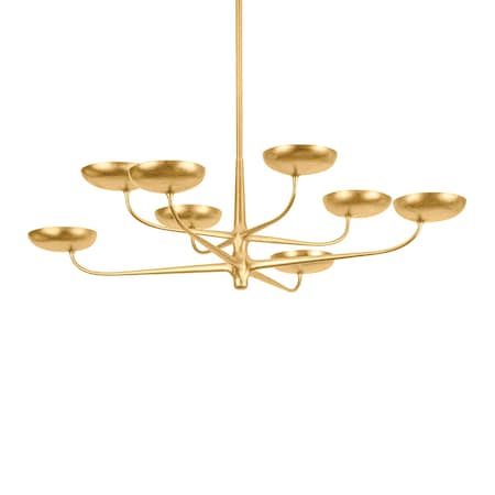 Hudson Valley Lighting Taormina 8 Light Integrated LED Chandelier in Vintage Gold Leaf 4545-VGL
