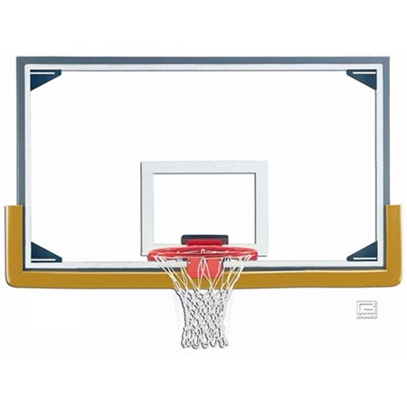 Gared Sports 42 x 72 in. Regulation Glass Backboard with Steel Frame LXP4200