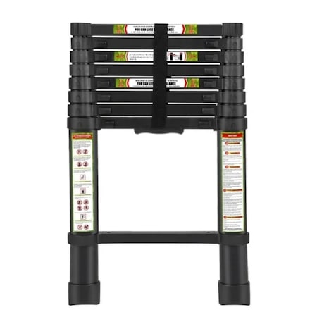 Wrightmaster 8.5 ft. Heavy Duty Aluminum Extension Ladder with Non-Slip Feet 330 lbs. Load Capacity, Black ZROXQN22000202