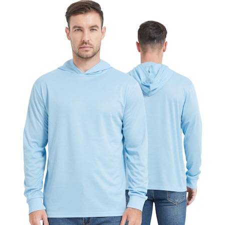 Protectx Sun Protection Hoodie, Polyester, Arctic Blue, 2XL, 2 PK HD-APL130-ART-02-2XL